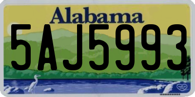 AL license plate 5AJ5993