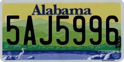 AL license plate 5AJ5996