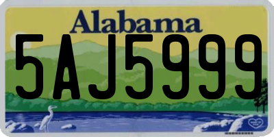 AL license plate 5AJ5999