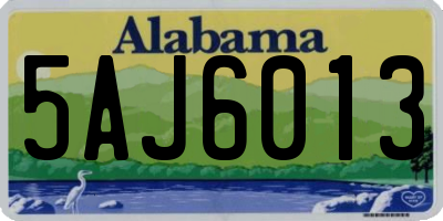 AL license plate 5AJ6013