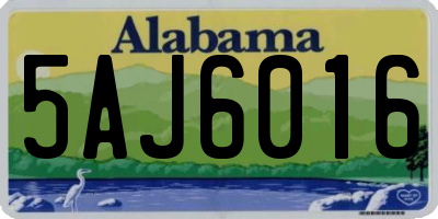 AL license plate 5AJ6016