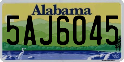 AL license plate 5AJ6045
