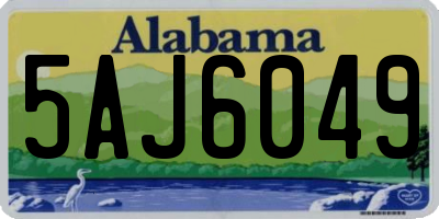 AL license plate 5AJ6049