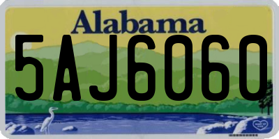 AL license plate 5AJ6060