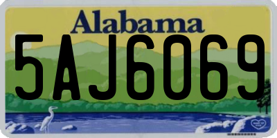 AL license plate 5AJ6069