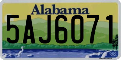AL license plate 5AJ6071
