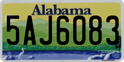 AL license plate 5AJ6083