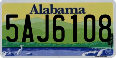 AL license plate 5AJ6108