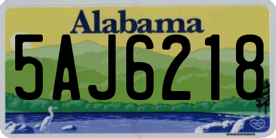 AL license plate 5AJ6218