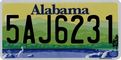 AL license plate 5AJ6231