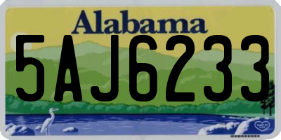 AL license plate 5AJ6233
