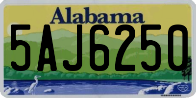 AL license plate 5AJ6250