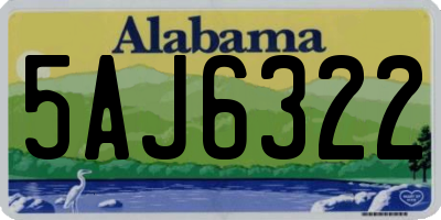 AL license plate 5AJ6322