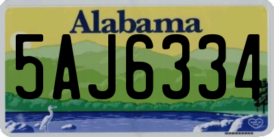 AL license plate 5AJ6334