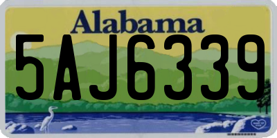 AL license plate 5AJ6339