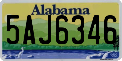 AL license plate 5AJ6346