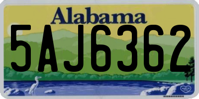 AL license plate 5AJ6362