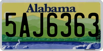 AL license plate 5AJ6363
