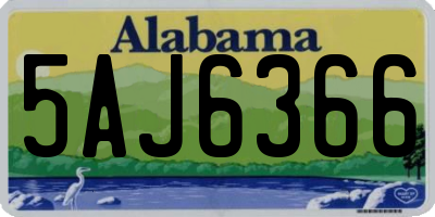 AL license plate 5AJ6366