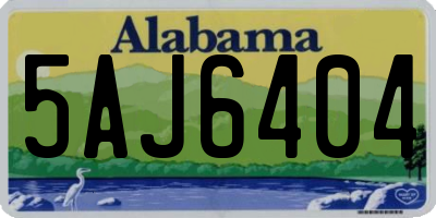 AL license plate 5AJ6404