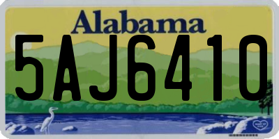 AL license plate 5AJ6410