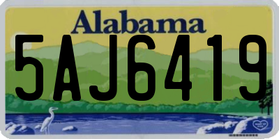 AL license plate 5AJ6419