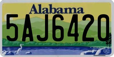 AL license plate 5AJ6420
