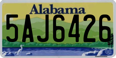 AL license plate 5AJ6426