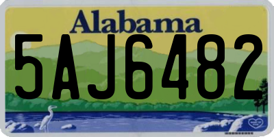 AL license plate 5AJ6482