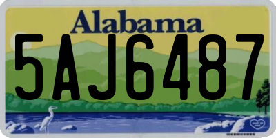AL license plate 5AJ6487