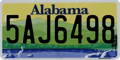 AL license plate 5AJ6498