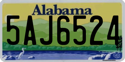 AL license plate 5AJ6524