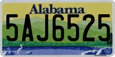 AL license plate 5AJ6525