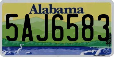 AL license plate 5AJ6583
