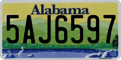 AL license plate 5AJ6597