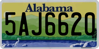 AL license plate 5AJ6620