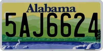 AL license plate 5AJ6624