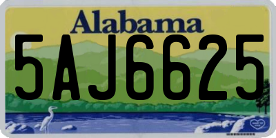 AL license plate 5AJ6625