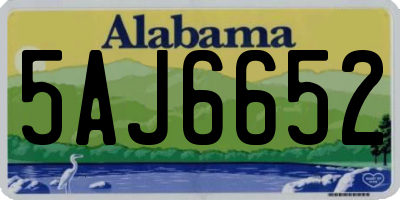 AL license plate 5AJ6652