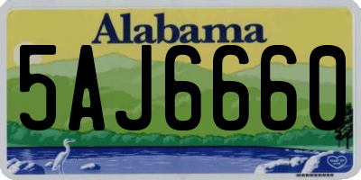 AL license plate 5AJ6660