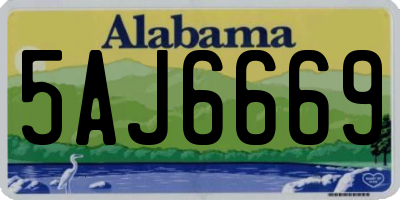 AL license plate 5AJ6669