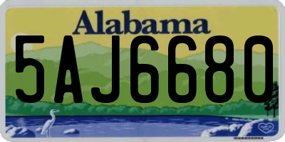 AL license plate 5AJ6680