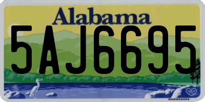 AL license plate 5AJ6695