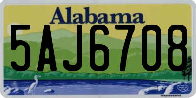 AL license plate 5AJ6708