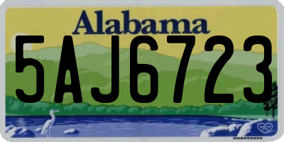 AL license plate 5AJ6723