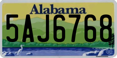 AL license plate 5AJ6768