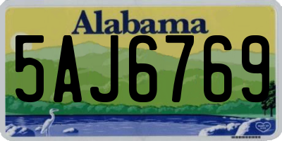 AL license plate 5AJ6769