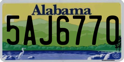 AL license plate 5AJ6770