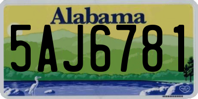 AL license plate 5AJ6781