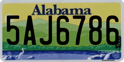 AL license plate 5AJ6786